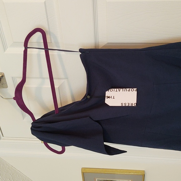 NWT Dress The Population One Shoulder Tiffany Peacock Blue Dress L - Picture 5 of 9